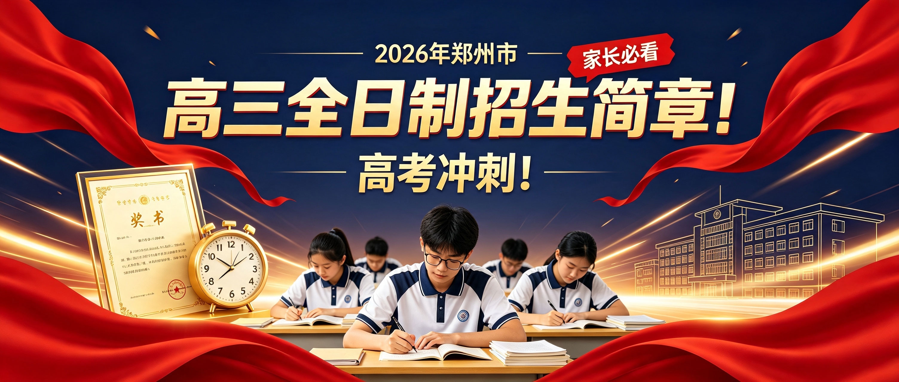 2026年郑州市高三全日制招生简章！高考冲刺！