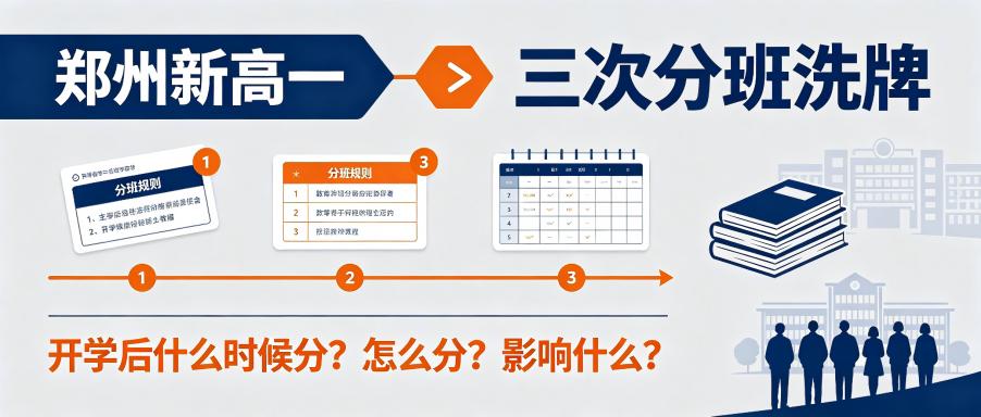 今天开学！郑州新高一暗藏三次分班"洗牌"