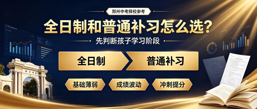 郑州市初三全日制和普通补习有什么区别？先分清孩子处于哪个阶段