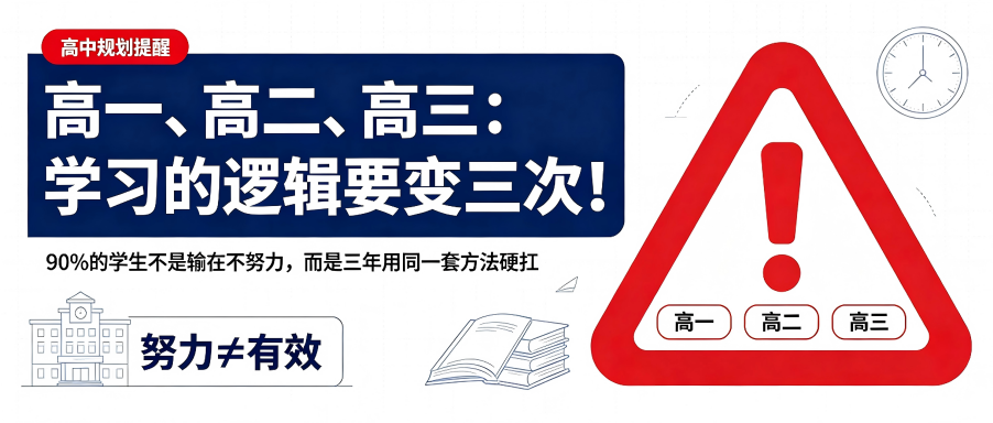 高一、高二、高三：学习的逻辑要变三次！