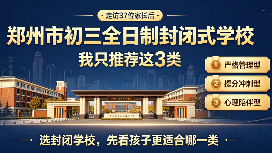 走访37位家长后，郑州市初三全日制封闭式学校我只推荐这3类