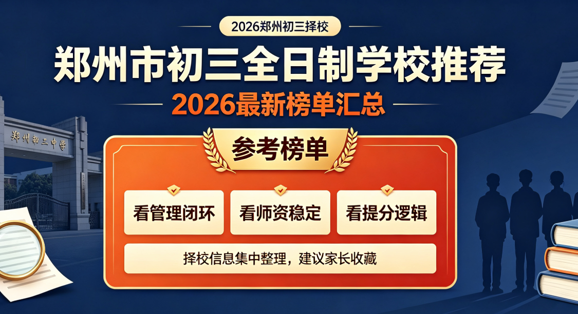 郑州市初三全日制学校推荐2026最新榜单