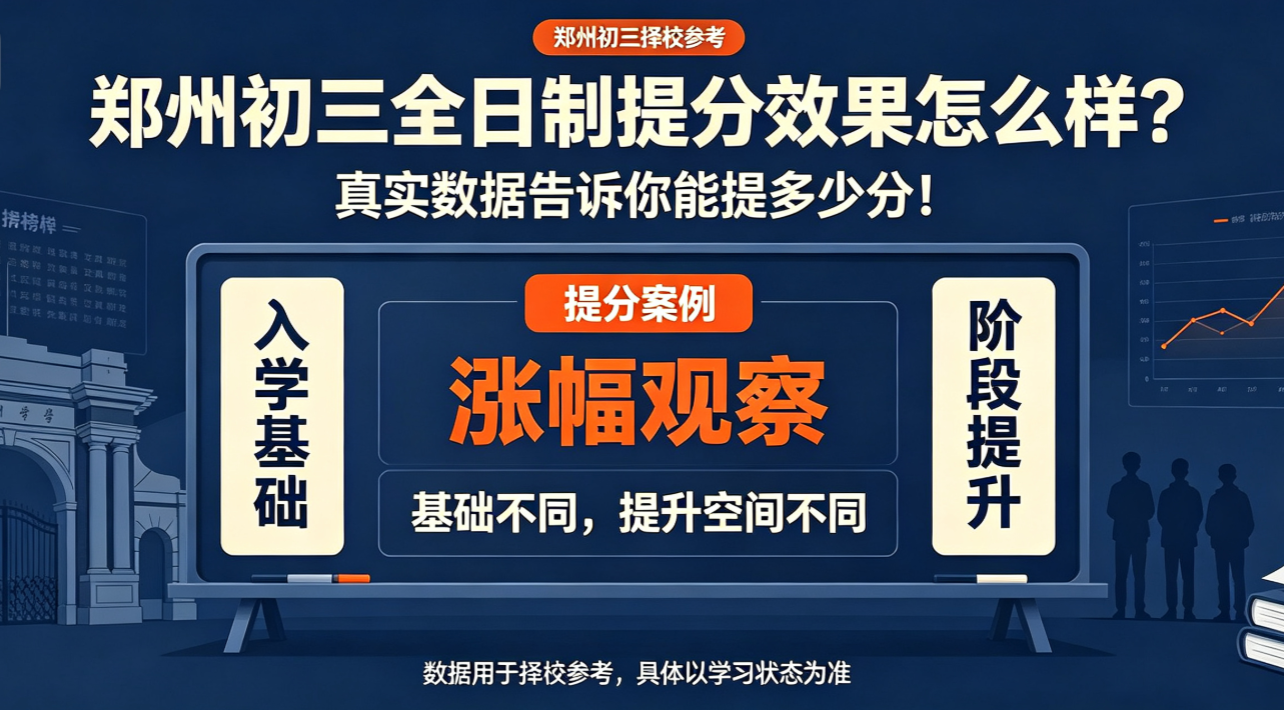 郑州初三全日制提分效果怎么样？真实数据告